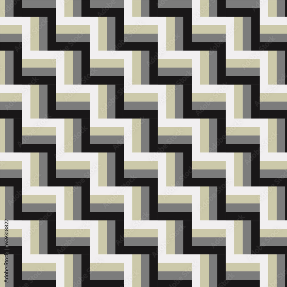 Wall mural zig zag seamless pattern.wavy chevron abstract background.vector illustration.
