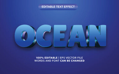 Ocean 3D Editable Text Effect