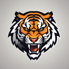Tiger Head Digital Illustration 
