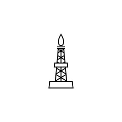 Oil rig icon isolated on transparent background