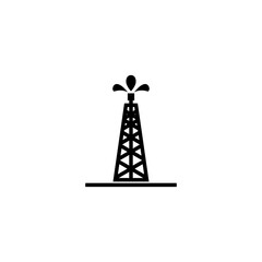 Oil rig icon isolated on transparent background