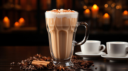 Iced coffee with whipped cream