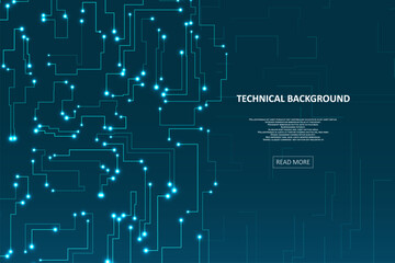 Abstract futuristic circuit board background.