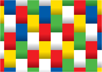 カラフルな図形で構成された背景