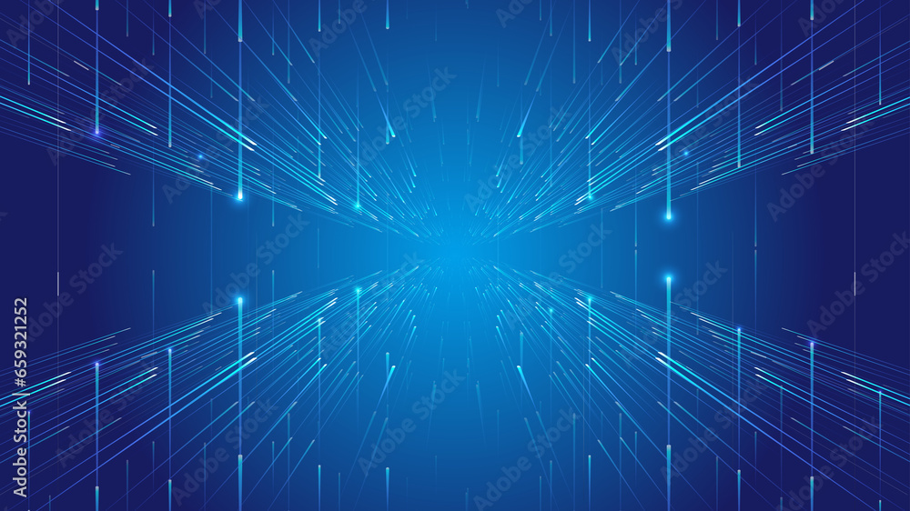 Poster longitudinal extension luminescent ray internet technology big data background