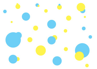 ランダムで爽やかな水玉のイメージ