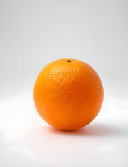 Ripe orange isolated with leaf on a white background Clipping Path by ai generated. 
