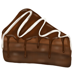 Chocolate cake,hand drawn cake