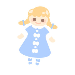 青いドレスの人形☆PNG