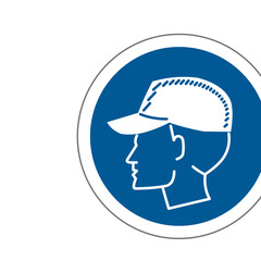 Casquette EPI panneau rond bleu équipement de sécurité obligatoire