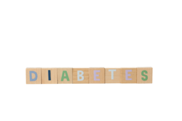 PNG, Wooden cubes with word Diabetes, isolated on white background
