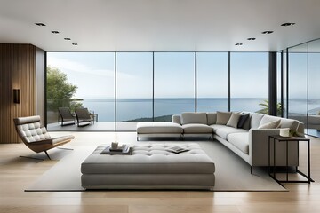 modern living room interior generated by AI technology