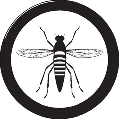 Bold Mosquito Vector Art Minimalistic Mosquito Concept
