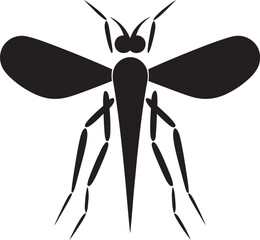 Elegant Mosquito Symbol Design Graceful Mosquito Vector Art