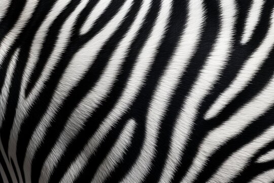 Zebra Stripes: Beautiful Background Image of Natural Zebra Skin, Featuring an Intricate Close-Up Pattern of Lines