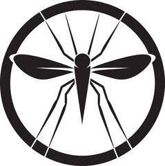 Intricate Mosquito Symbol Design Geometric Mosquito Badge