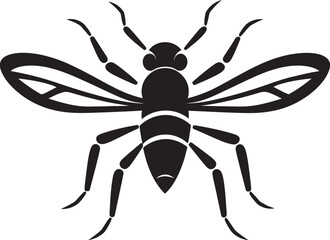 Stylish Mosquito Graphic Art Bold Mosquito Badge Concept