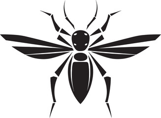 Monochrome Mosquito Badge Art Mosquito Silhouette Symbolism