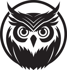 Minimalist Owl Symbol Owl Profile Badge Template