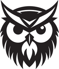 Nocturnal Guardian Owl Stylish Geometric Owl Vector