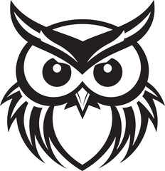 Geometric Owl Logo Mark Whimsical Owl Badge