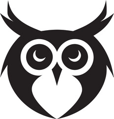 Enchanted Owl Icon Set Mysterious Black Owl