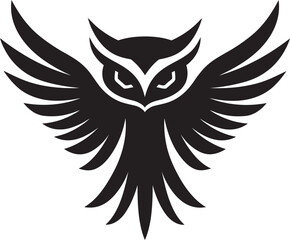 Feathery Friend Vector Mystical Owl Logo Concept
