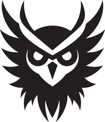 Fototapeta premium Owl Face Graphic Badge Feathery Friend Vector