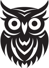 Playful Owl Mascot Dark-Themed Owl Badge