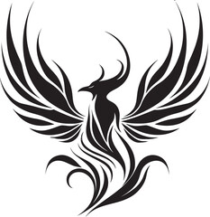 Enigmatic Phoenix Silhouette Mythical Phoenix Symbolism