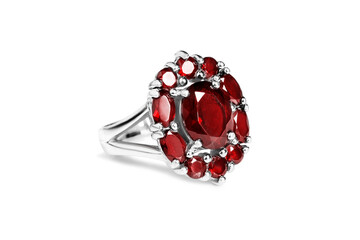 Ruby ring isolated