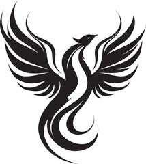 Phoenix in the Moonlight Ethereal Rebirth Symbol