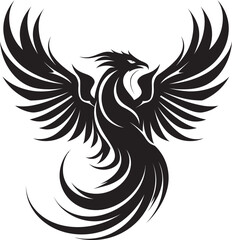 Mystic Phoenix Vector Nighttime Phoenix Heraldry