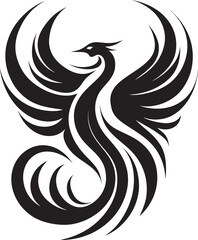 Fototapeta premium Cosmic Fire Vector Art Firebird's Night Flight