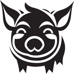 Bold Pork Vector Symbol Minimalist Pig Silhouette