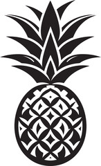 Shadowed Pineapple Emblem Artistic Pineapple Vector