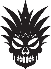 Whimsical Pineapple Profile Sleek Pineapple Badge