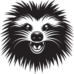 Sleek Black Porcupine Heraldry Porcupine Quill Luxury Logo