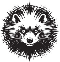 Black Porcupine Spike Seal Porcupine Quill Symbolic Crest