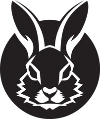 Contemporary Rabbit Logo Symbol Premium Black Bunny Insignia