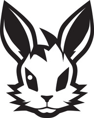 Minimalist Hare Emblem Rabbit Silhouette Badge of Honor