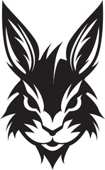 Sleek Bunny Badge of Honor Graceful Rabbit Emblematic Symbol