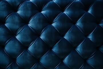 Velvet Upholstered Classic Furniture in Deep Blue Rhombus Pattern: Textured Background