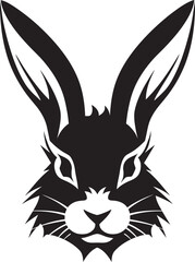 Stylish Rabbit Outline Design Elegant Black Hare Mark