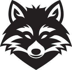 Stylish Raccoon Vector Symbol Modern Masked Bandit Symbolic Insignia