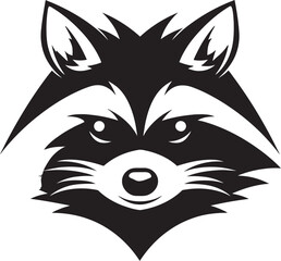 Premium Raccoon Silhouette Insignia Intricate Masked Bandit Badge Design