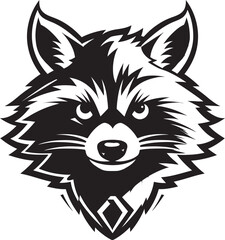 Intricate Masked Bandit Symbol of Excellence Stylish Raccoon Silhouette Abstract