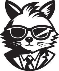 Sleek Black Raccoon Emblem Modern Raccoon Silhouette Logo