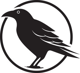 Intricate Raven Symbol of Excellence Stylish Raven Silhouette Abstract