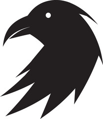 Sleek Bird Abstract Logo Minimalistic Crow Monogram